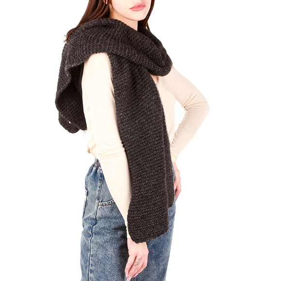 INVERNI DARK GRAY SILVER SCARFWOMENS SIZE 220X41